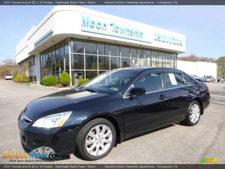 2007 Honda Accord EX-L V6 Sedan Nighthawk Black Pearl / Black Photo #1