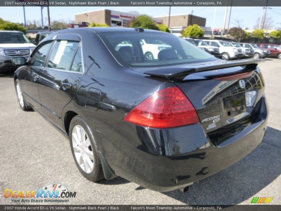 2007 Honda Accord EX-L V6 Sedan Nighthawk Black Pearl / Black Photo #3