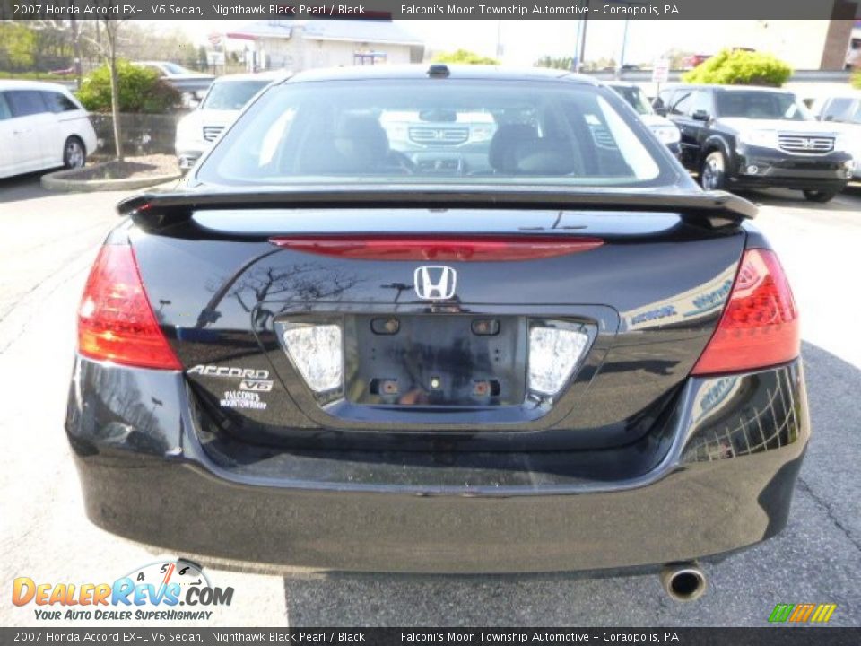 2007 Honda Accord EX-L V6 Sedan Nighthawk Black Pearl / Black Photo #4