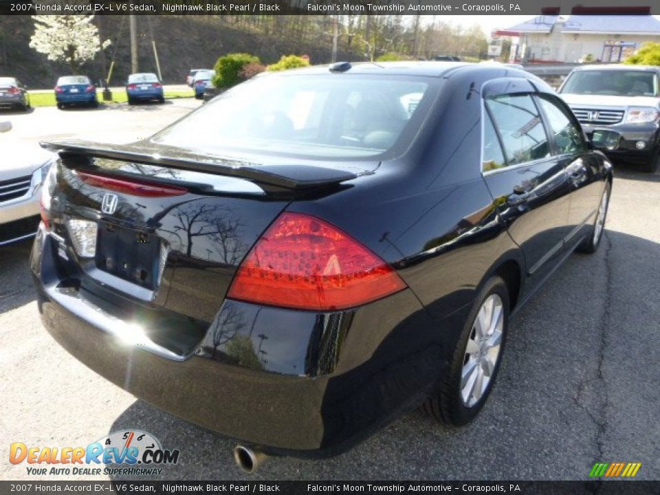 2007 Honda Accord EX-L V6 Sedan Nighthawk Black Pearl / Black Photo #5