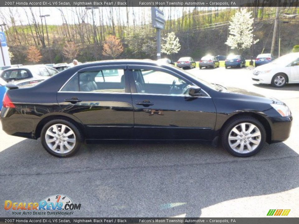 2007 Honda Accord EX-L V6 Sedan Nighthawk Black Pearl / Black Photo #6