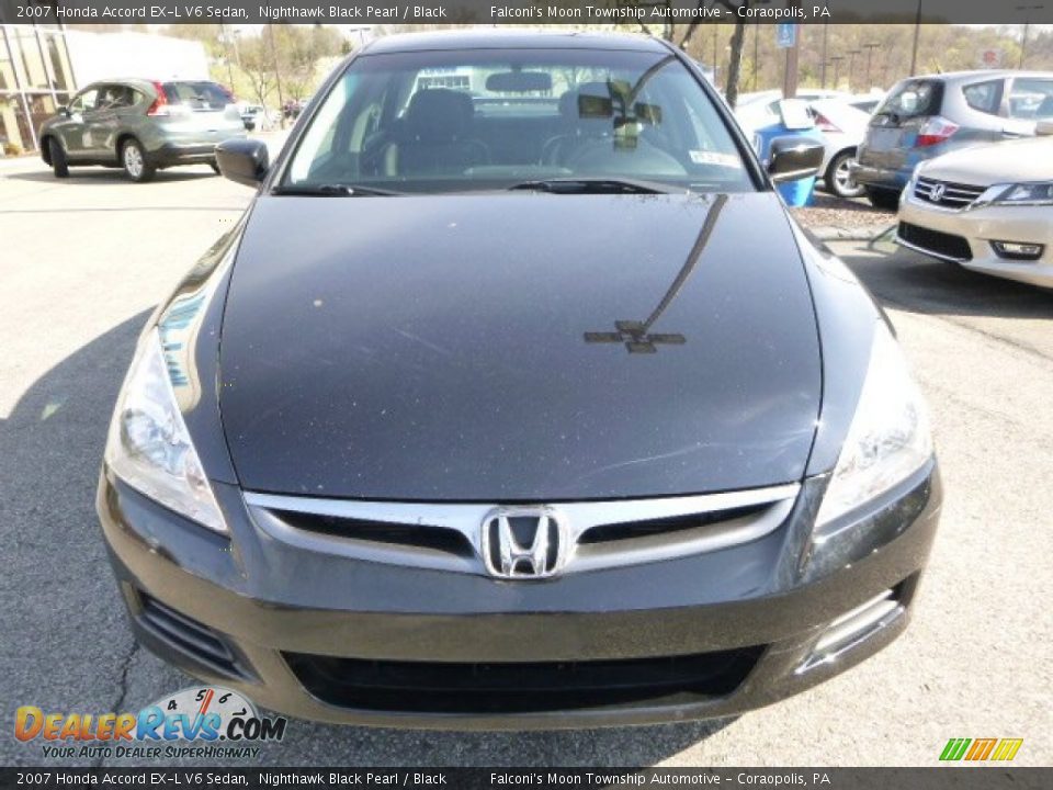 2007 Honda Accord EX-L V6 Sedan Nighthawk Black Pearl / Black Photo #8
