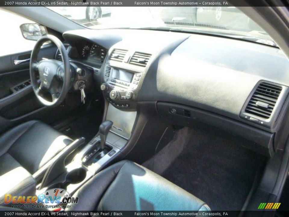 2007 Honda Accord EX-L V6 Sedan Nighthawk Black Pearl / Black Photo #11