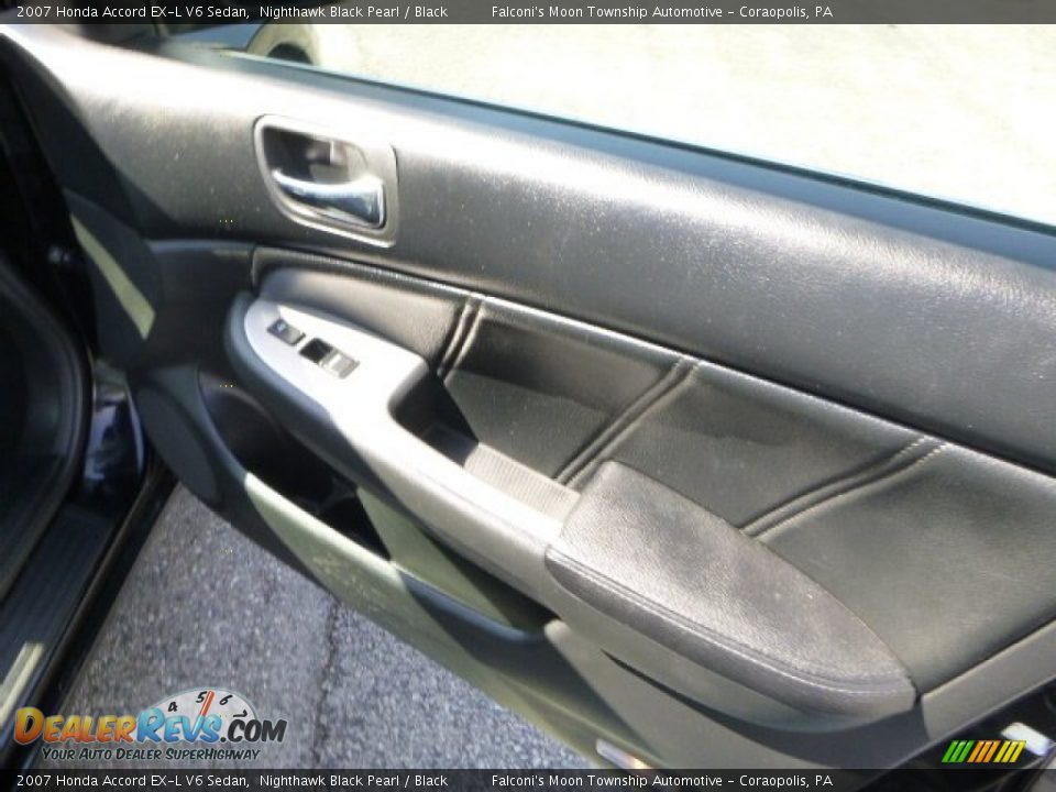 2007 Honda Accord EX-L V6 Sedan Nighthawk Black Pearl / Black Photo #12