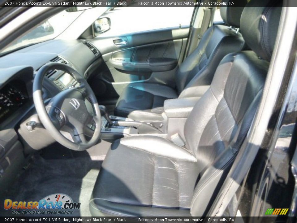 2007 Honda Accord EX-L V6 Sedan Nighthawk Black Pearl / Black Photo #16