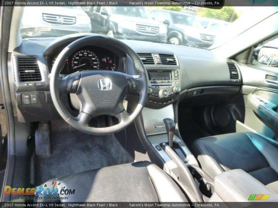 2007 Honda Accord EX-L V6 Sedan Nighthawk Black Pearl / Black Photo #18