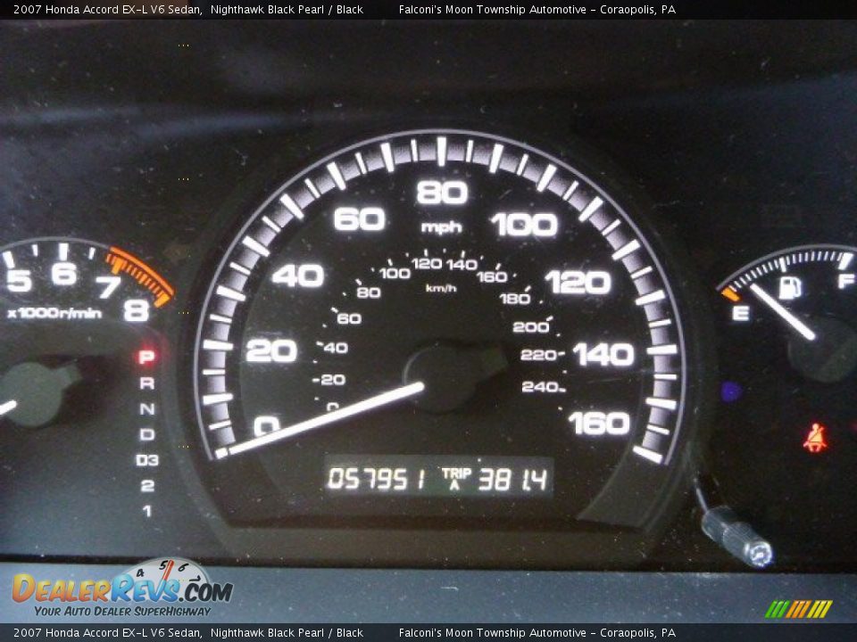 2007 Honda Accord EX-L V6 Sedan Nighthawk Black Pearl / Black Photo #24