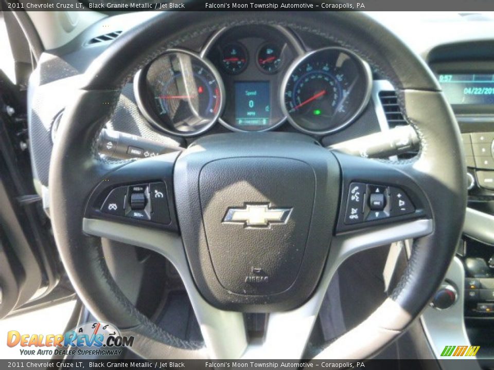 2011 Chevrolet Cruze LT Black Granite Metallic / Jet Black Photo #22
