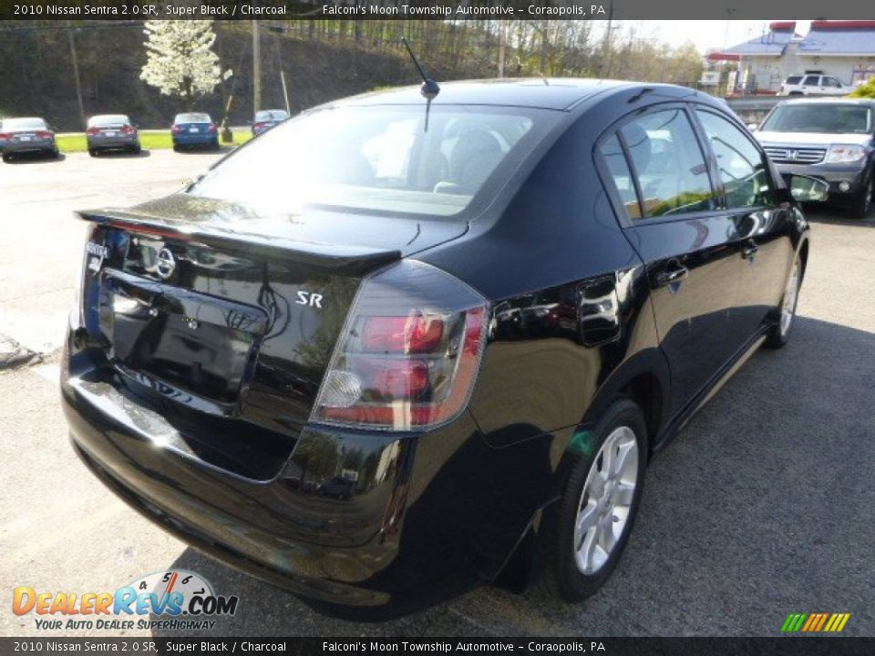 2010 Nissan Sentra 2.0 SR Super Black / Charcoal Photo #5