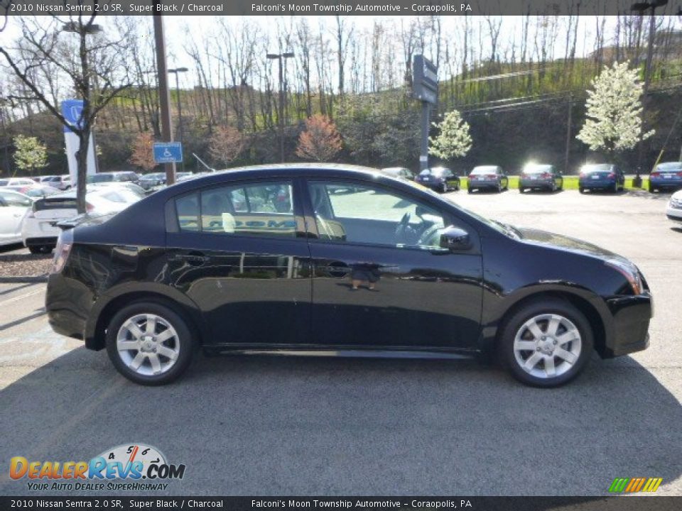 2010 Nissan Sentra 2.0 SR Super Black / Charcoal Photo #6