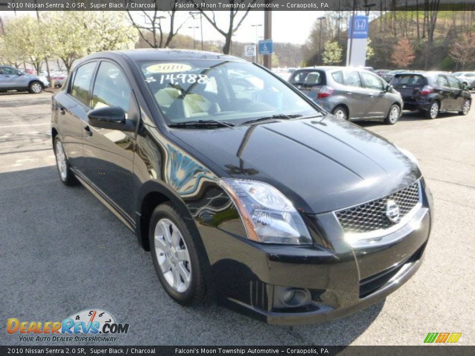 2010 Nissan Sentra 2.0 SR Super Black / Charcoal Photo #7
