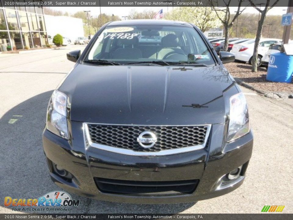 2010 Nissan Sentra 2.0 SR Super Black / Charcoal Photo #8