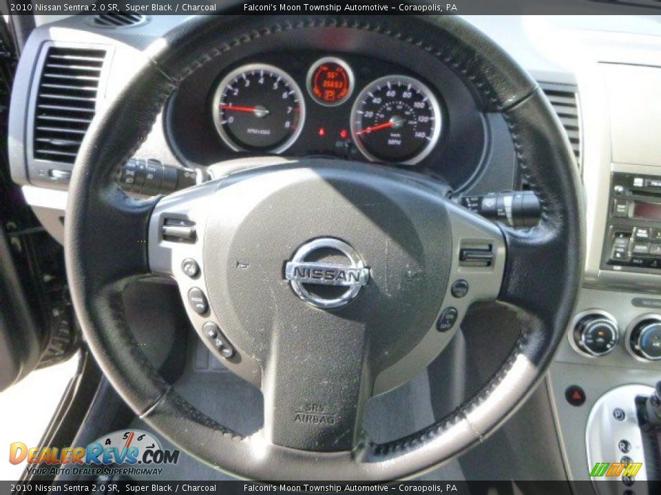2010 Nissan Sentra 2.0 SR Super Black / Charcoal Photo #22