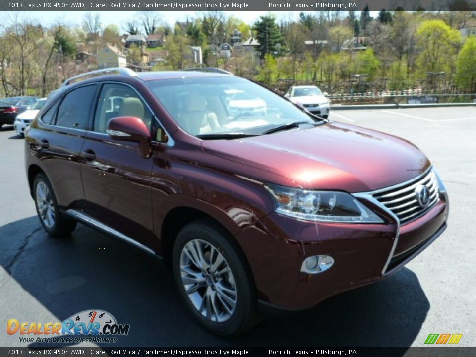 2013 Lexus RX 450h AWD Claret Red Mica / Parchment/Espresso Birds Eye Maple Photo #6