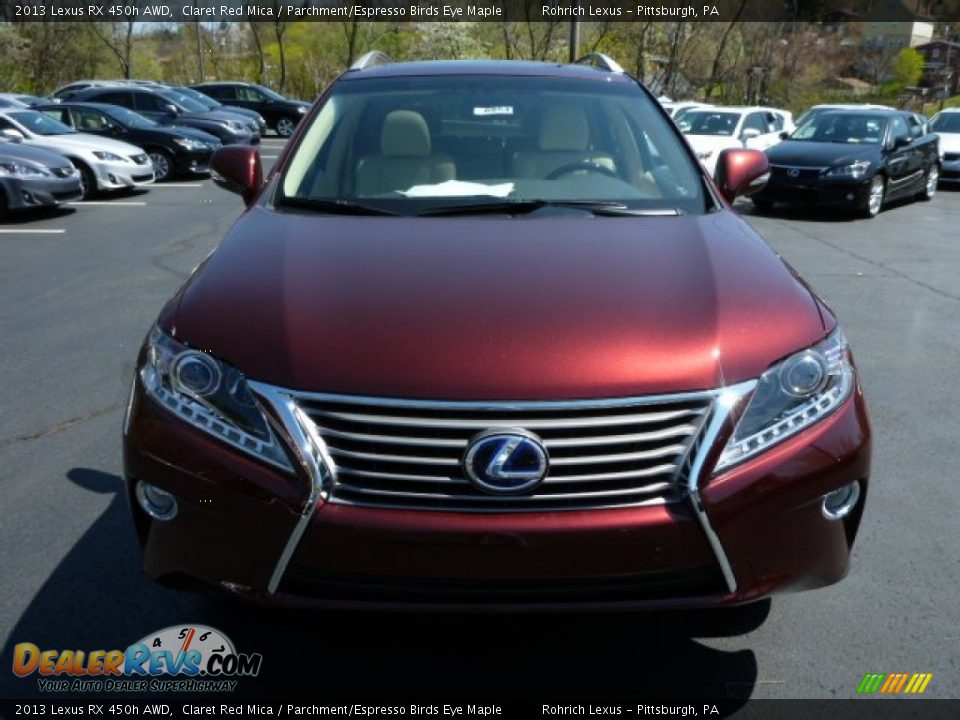 2013 Lexus RX 450h AWD Claret Red Mica / Parchment/Espresso Birds Eye Maple Photo #7