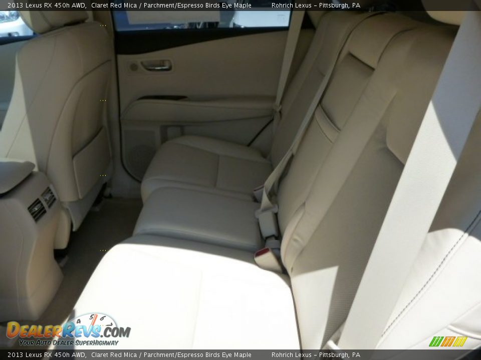 2013 Lexus RX 450h AWD Claret Red Mica / Parchment/Espresso Birds Eye Maple Photo #11
