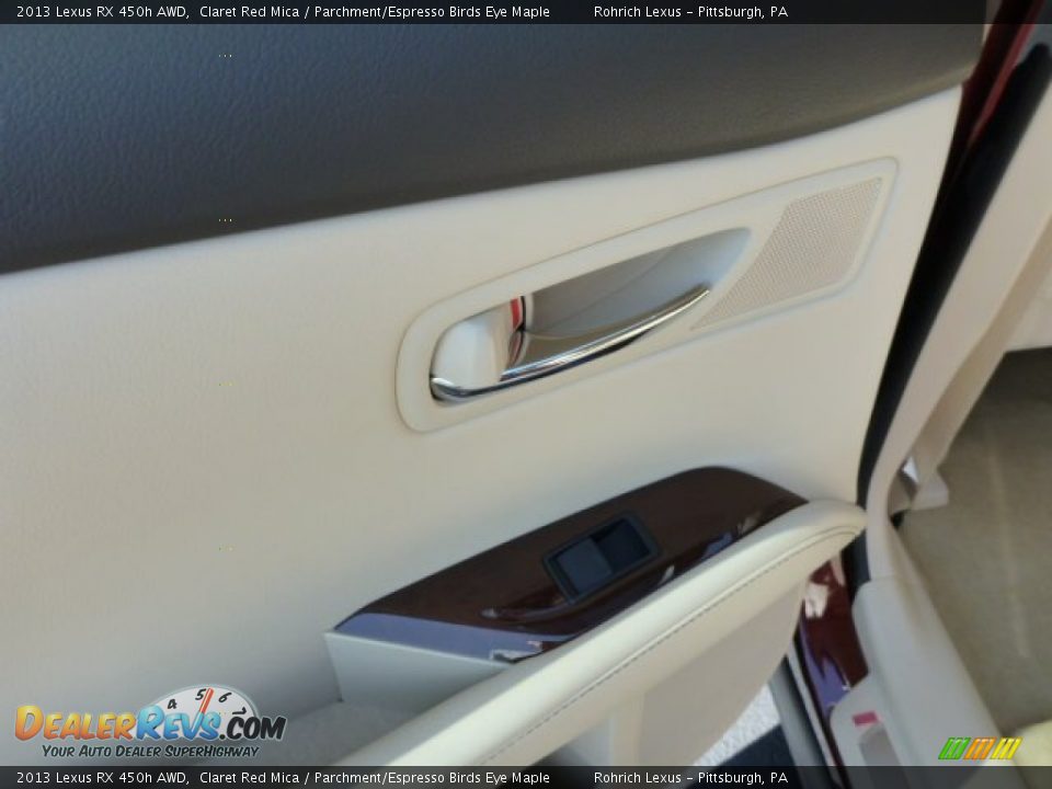 2013 Lexus RX 450h AWD Claret Red Mica / Parchment/Espresso Birds Eye Maple Photo #13