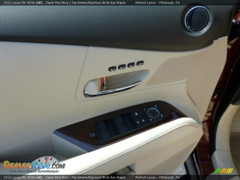 2013 Lexus RX 450h AWD Claret Red Mica / Parchment/Espresso Birds Eye Maple Photo #14