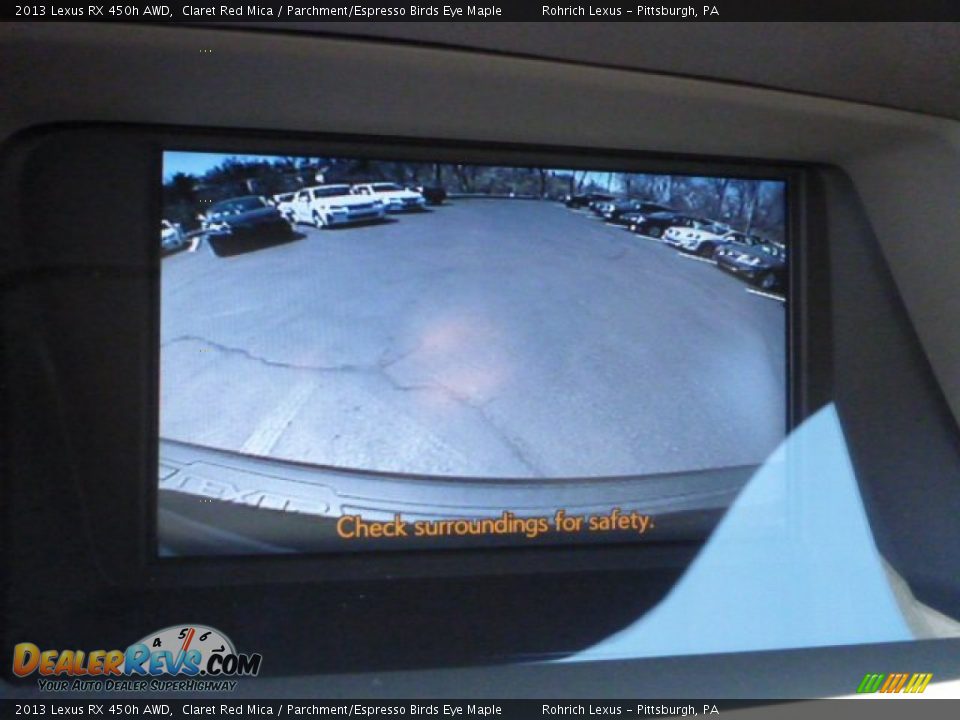 2013 Lexus RX 450h AWD Claret Red Mica / Parchment/Espresso Birds Eye Maple Photo #17