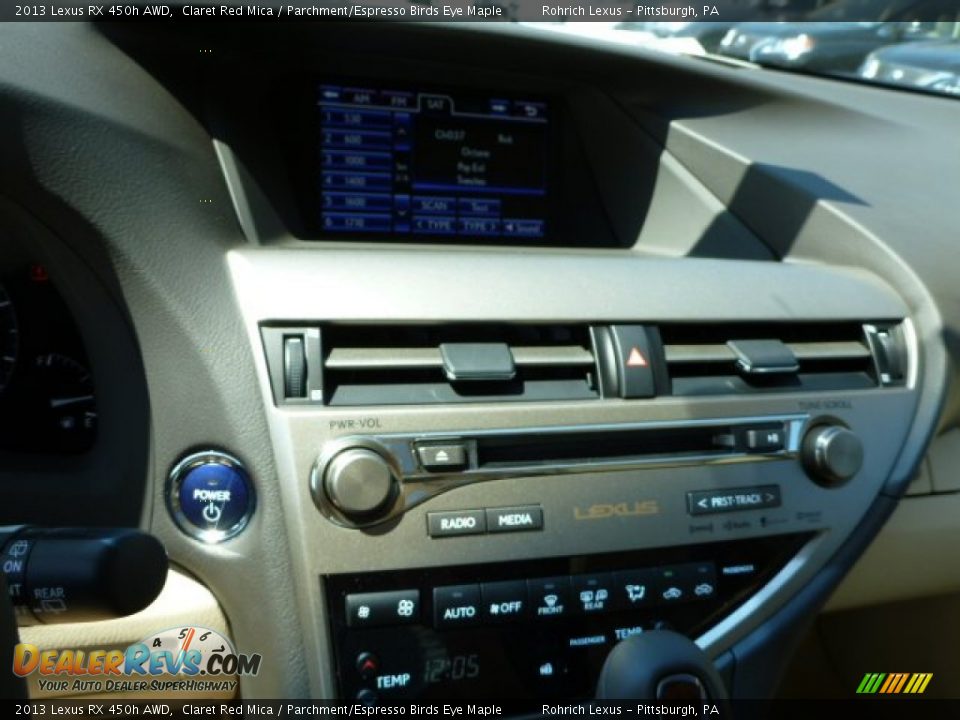 2013 Lexus RX 450h AWD Claret Red Mica / Parchment/Espresso Birds Eye Maple Photo #18