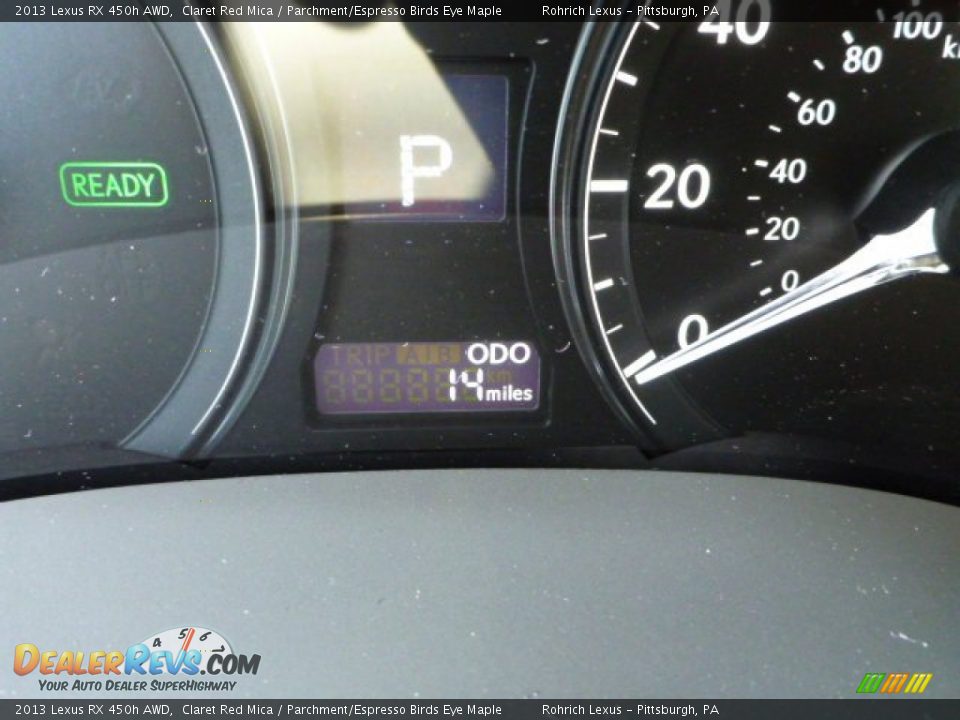 2013 Lexus RX 450h AWD Claret Red Mica / Parchment/Espresso Birds Eye Maple Photo #19