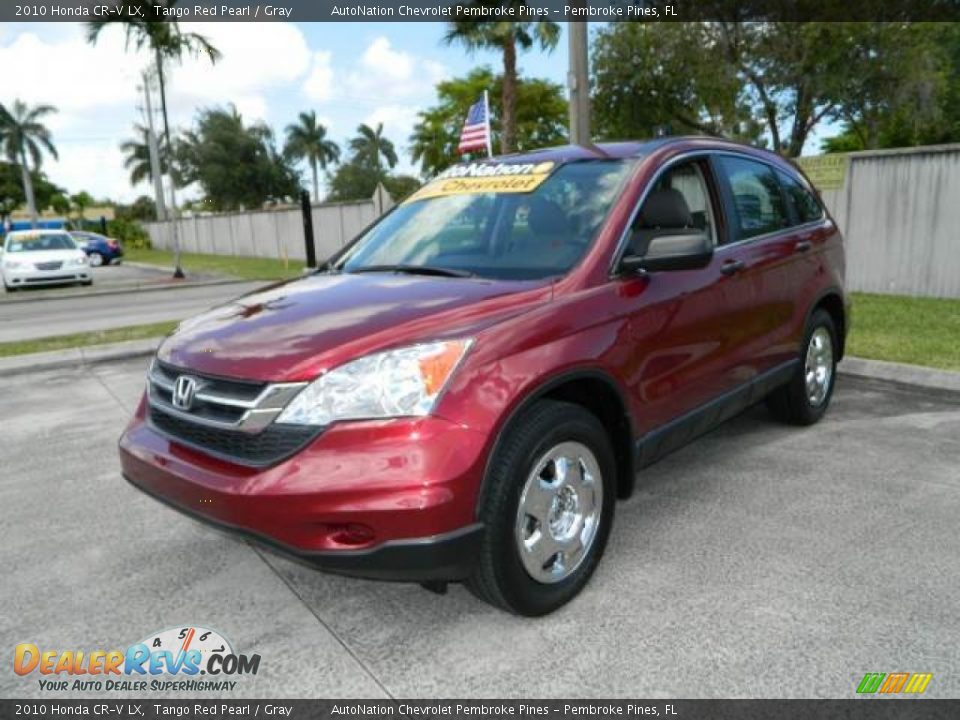 2010 Honda CR-V LX Tango Red Pearl / Gray Photo #7