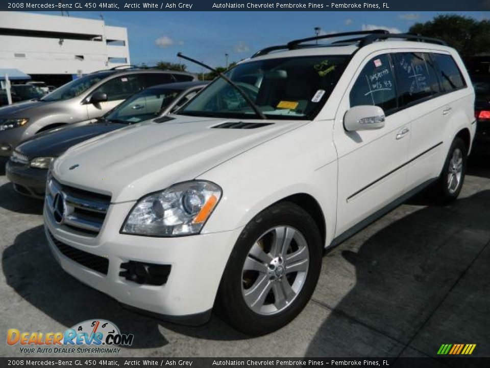 2008 Mercedes-Benz GL 450 4Matic Arctic White / Ash Grey Photo #2