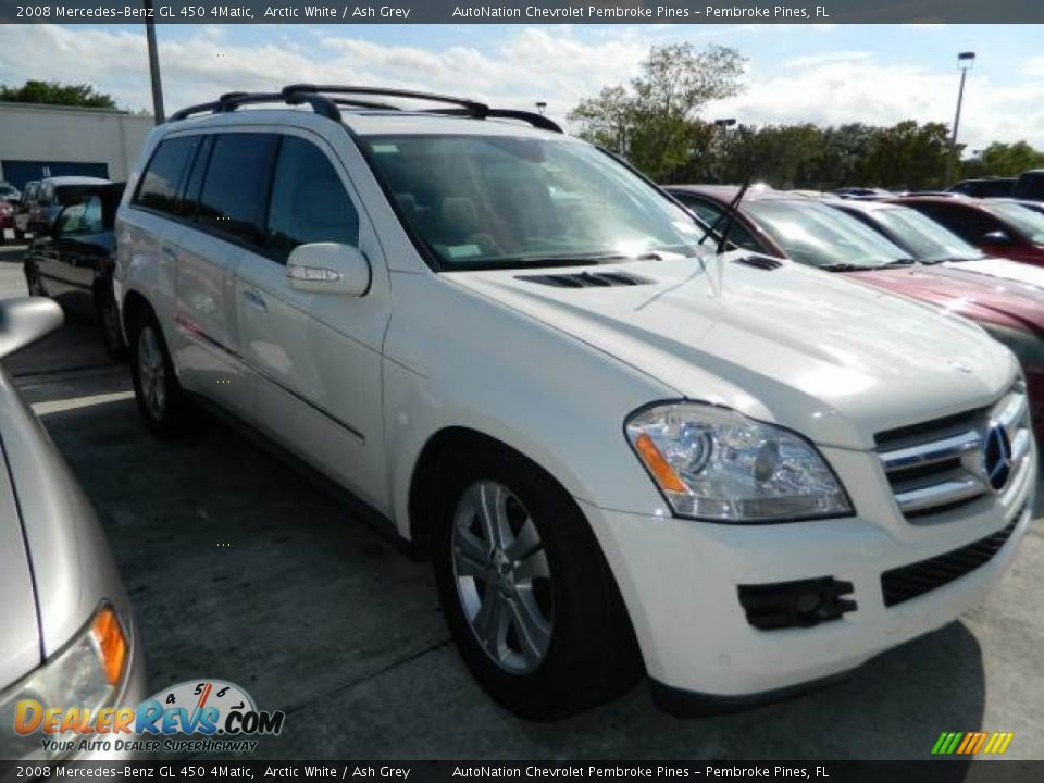 2008 Mercedes-Benz GL 450 4Matic Arctic White / Ash Grey Photo #3