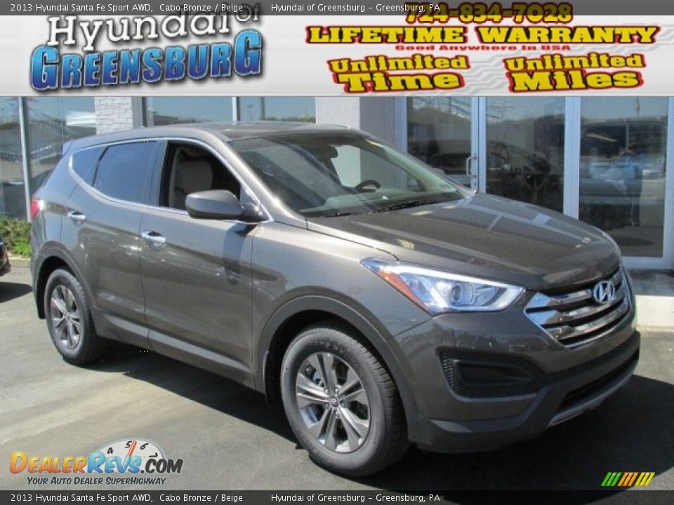 2013 Hyundai Santa Fe Sport AWD Cabo Bronze / Beige Photo #1