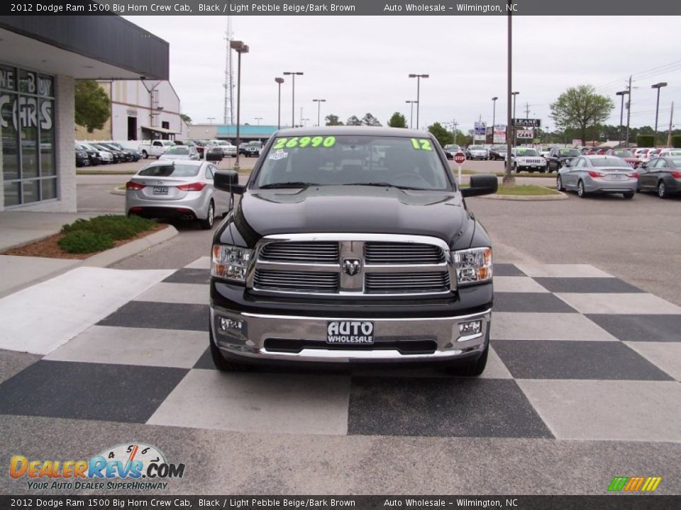 2012 Dodge Ram 1500 Big Horn Crew Cab Black / Light Pebble Beige/Bark Brown Photo #2