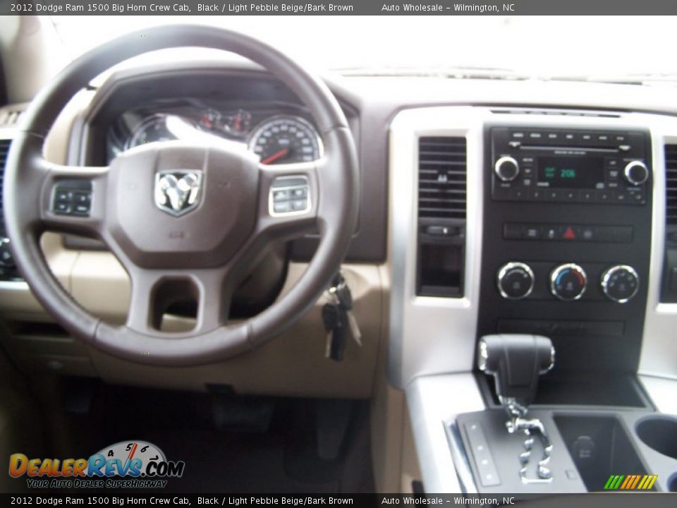 2012 Dodge Ram 1500 Big Horn Crew Cab Black / Light Pebble Beige/Bark Brown Photo #15