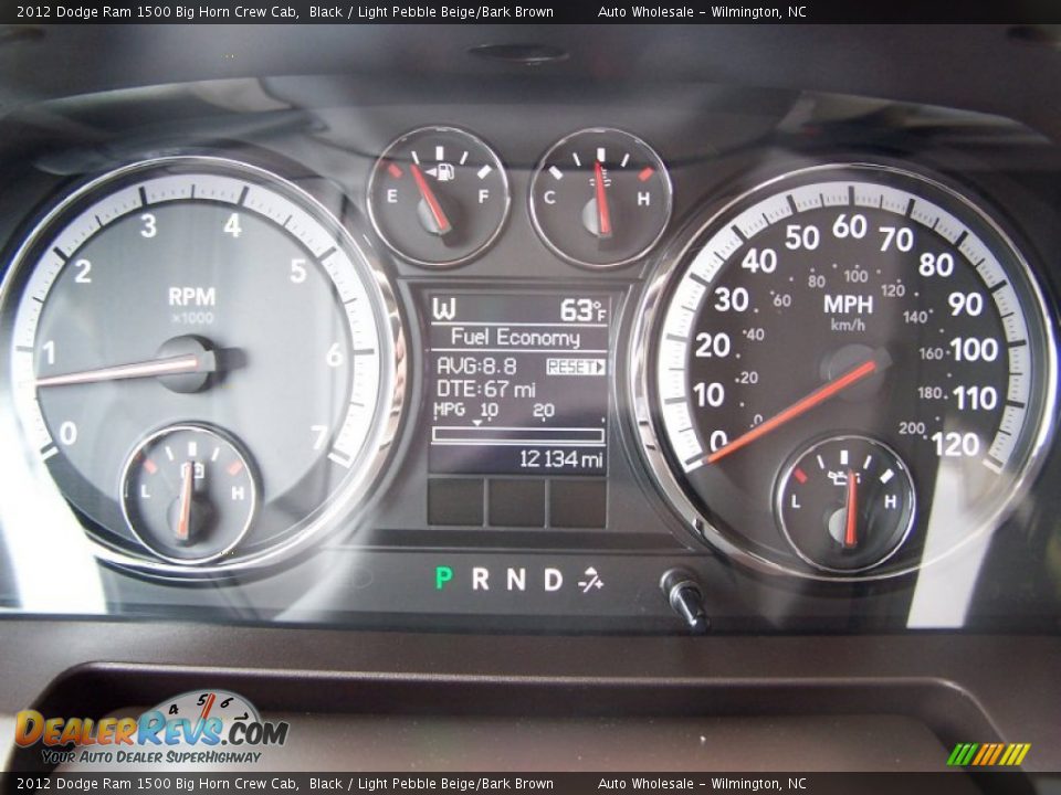 2012 Dodge Ram 1500 Big Horn Crew Cab Black / Light Pebble Beige/Bark Brown Photo #16