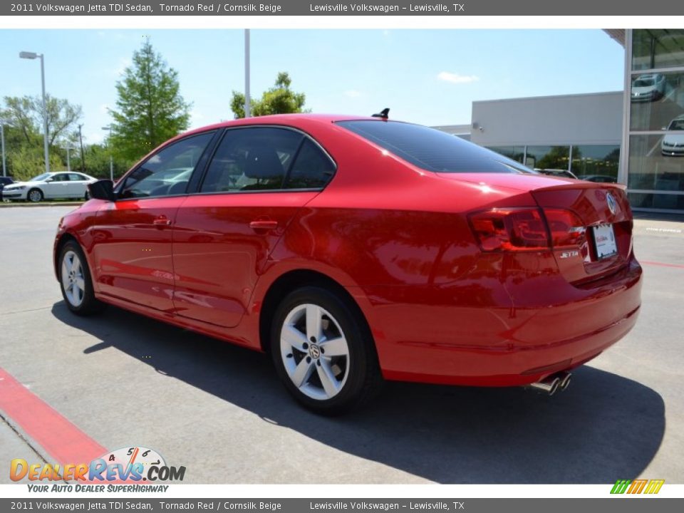 2011 Volkswagen Jetta TDI Sedan Tornado Red / Cornsilk Beige Photo #3