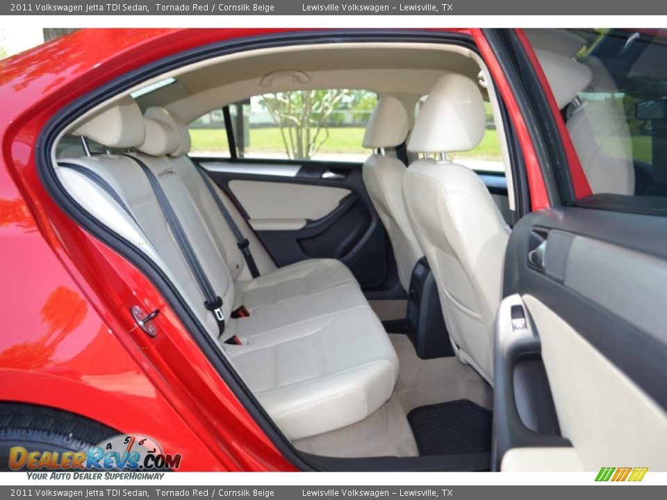 2011 Volkswagen Jetta TDI Sedan Tornado Red / Cornsilk Beige Photo #11