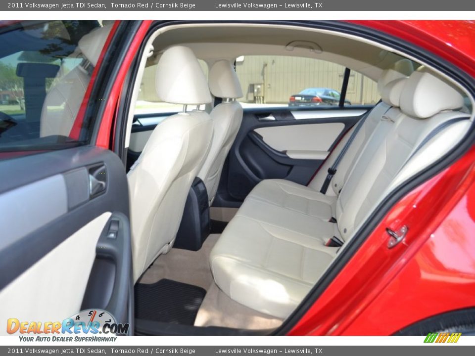 2011 Volkswagen Jetta TDI Sedan Tornado Red / Cornsilk Beige Photo #12