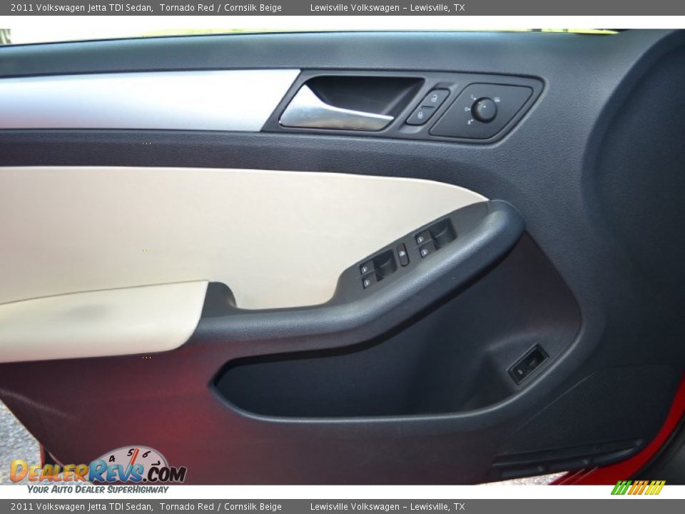 2011 Volkswagen Jetta TDI Sedan Tornado Red / Cornsilk Beige Photo #13