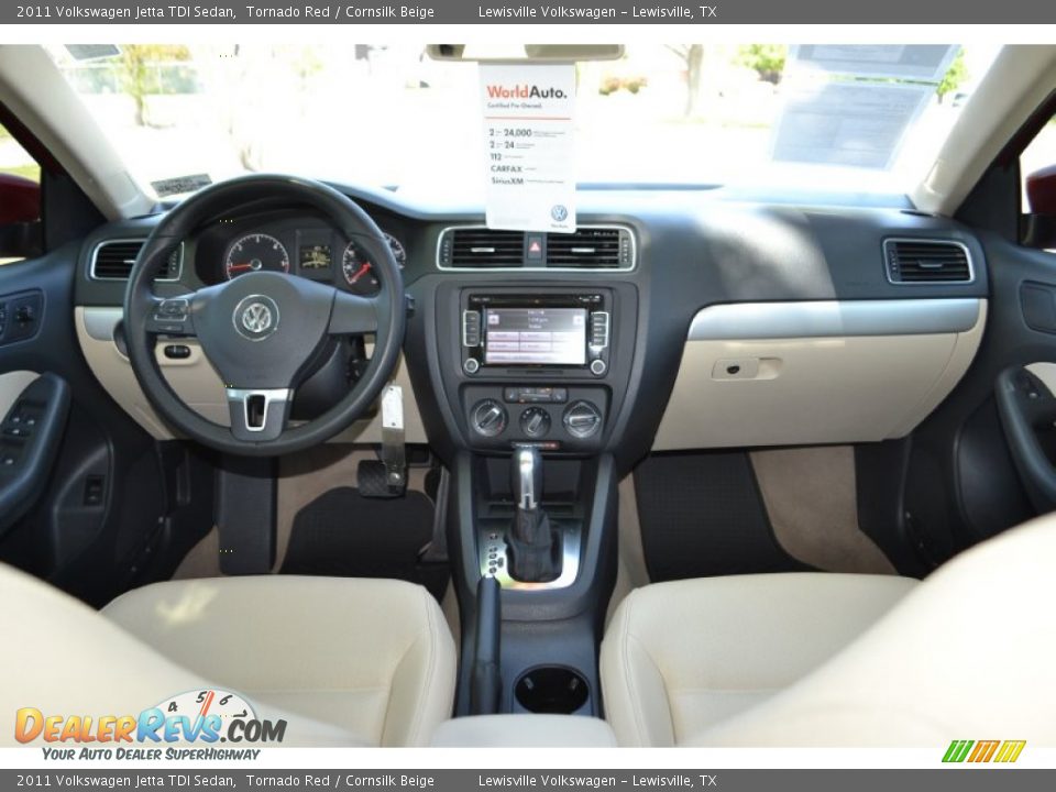 2011 Volkswagen Jetta TDI Sedan Tornado Red / Cornsilk Beige Photo #14