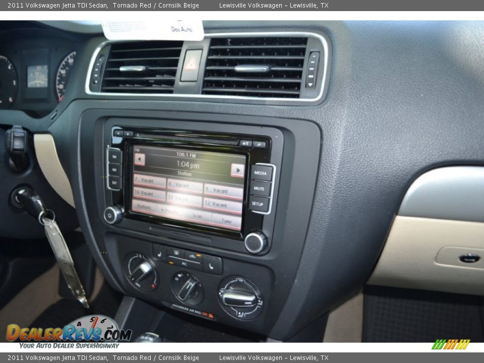 2011 Volkswagen Jetta TDI Sedan Tornado Red / Cornsilk Beige Photo #17