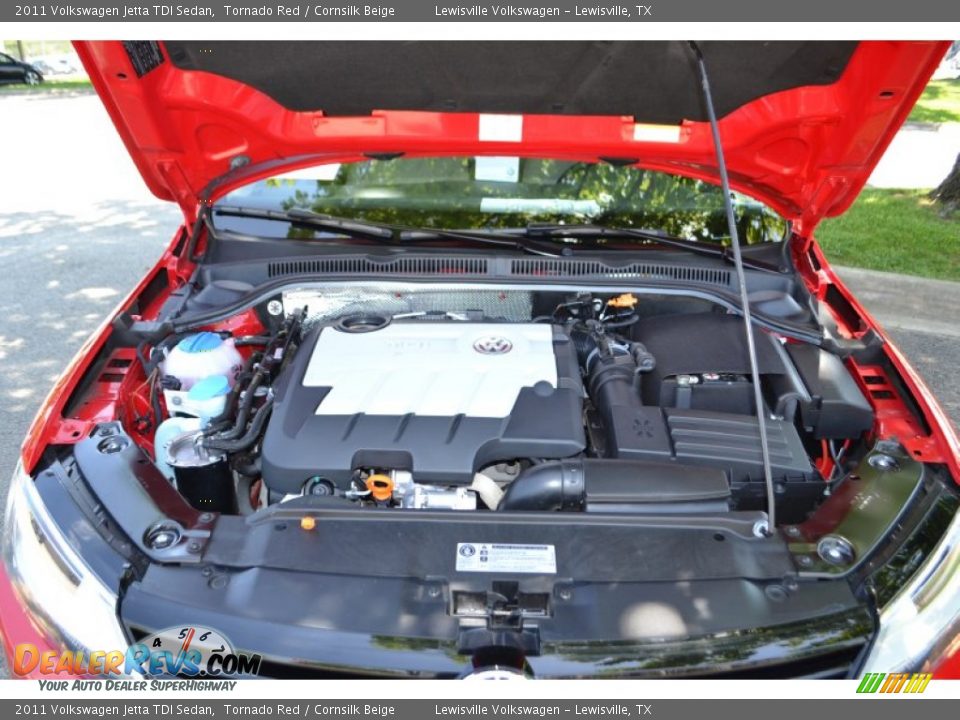 2011 Volkswagen Jetta TDI Sedan Tornado Red / Cornsilk Beige Photo #19