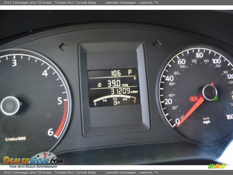 2011 Volkswagen Jetta TDI Sedan Tornado Red / Cornsilk Beige Photo #22