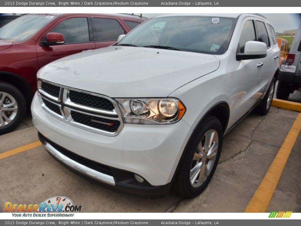 2013 Dodge Durango Crew Bright White / Dark Graystone/Medium Graystone Photo #1