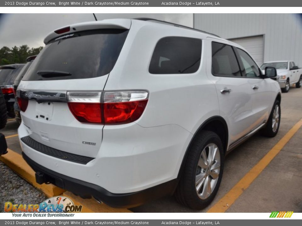 2013 Dodge Durango Crew Bright White / Dark Graystone/Medium Graystone Photo #2