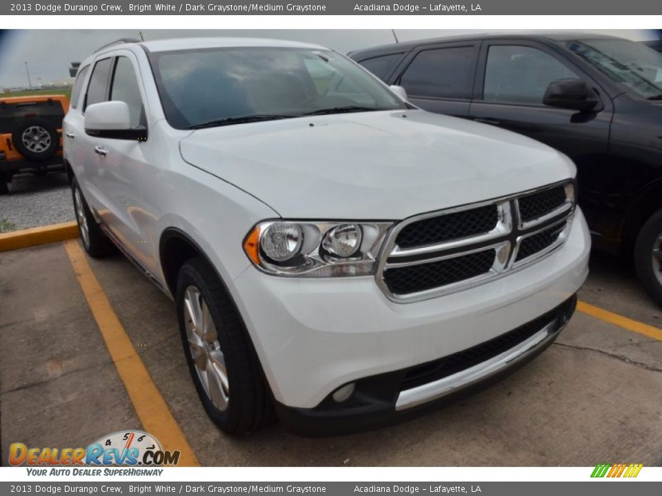 2013 Dodge Durango Crew Bright White / Dark Graystone/Medium Graystone Photo #3