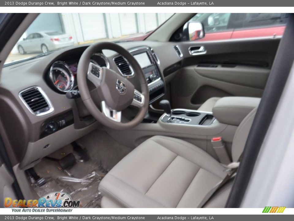 2013 Dodge Durango Crew Bright White / Dark Graystone/Medium Graystone Photo #4