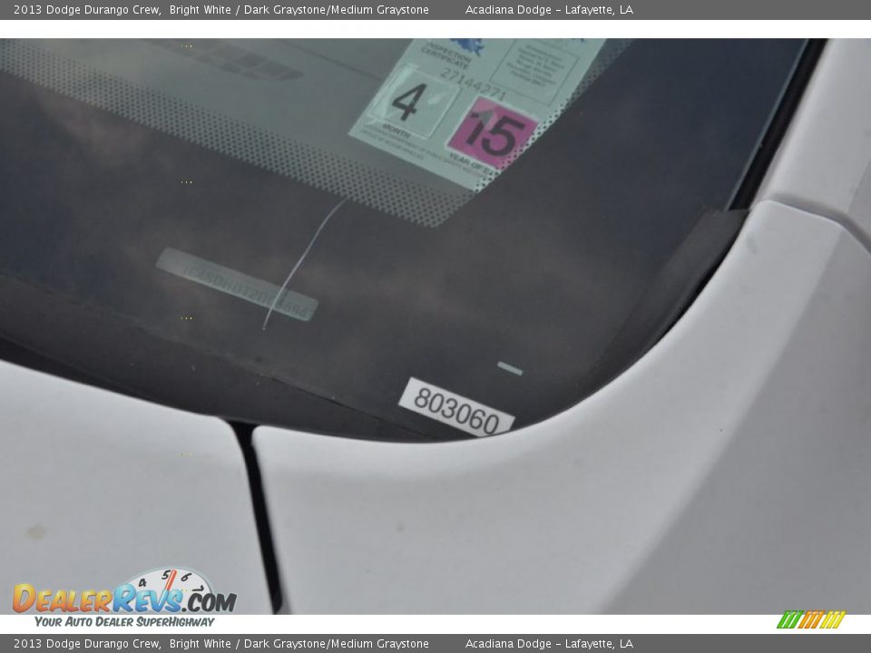 2013 Dodge Durango Crew Bright White / Dark Graystone/Medium Graystone Photo #5