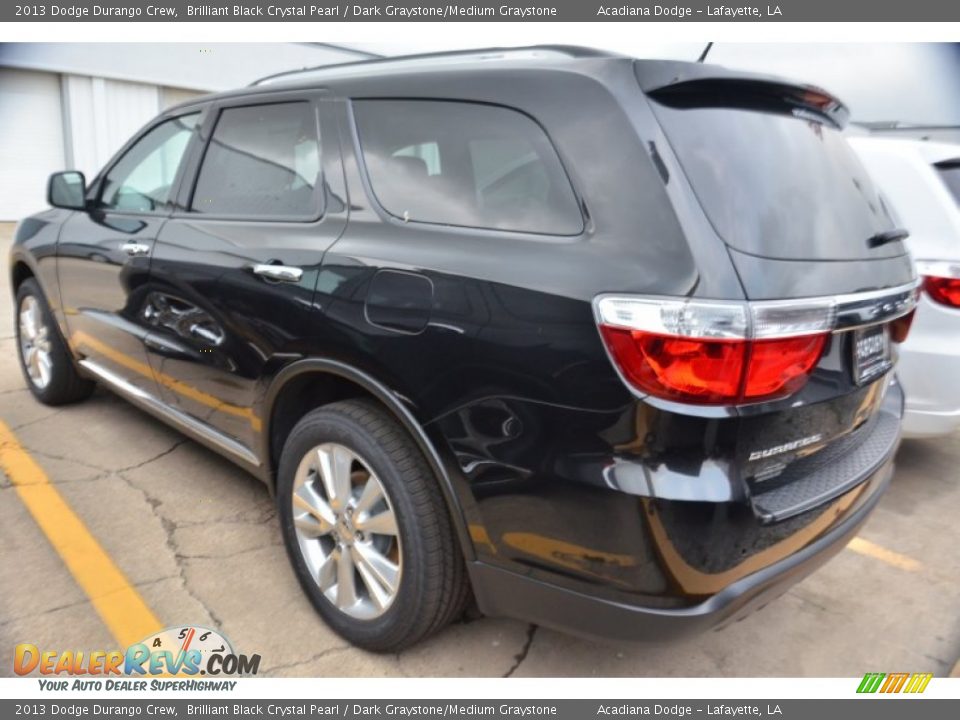 2013 Dodge Durango Crew Brilliant Black Crystal Pearl / Dark Graystone/Medium Graystone Photo #2