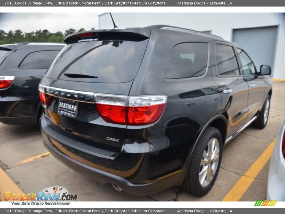 2013 Dodge Durango Crew Brilliant Black Crystal Pearl / Dark Graystone/Medium Graystone Photo #3