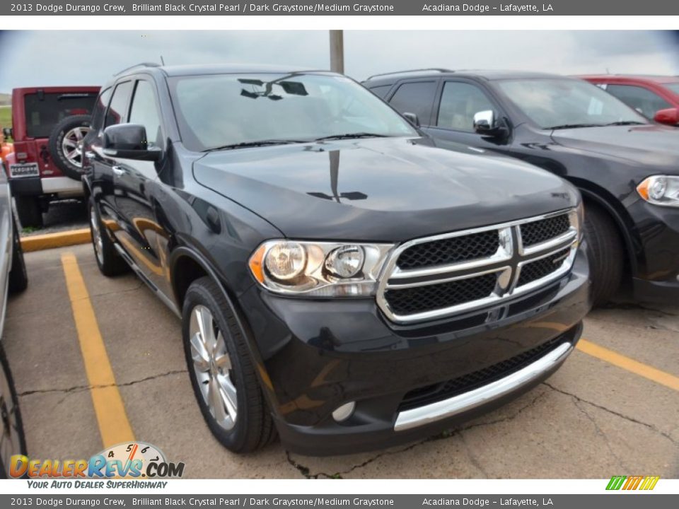 2013 Dodge Durango Crew Brilliant Black Crystal Pearl / Dark Graystone/Medium Graystone Photo #4