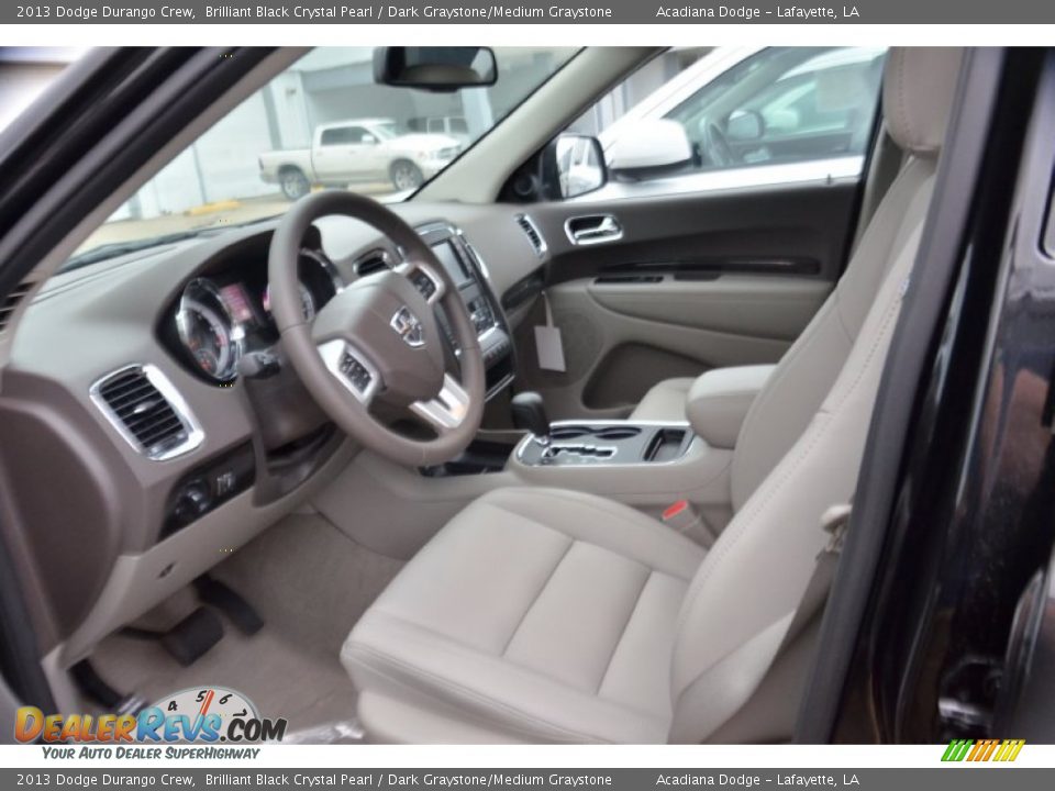 2013 Dodge Durango Crew Brilliant Black Crystal Pearl / Dark Graystone/Medium Graystone Photo #6