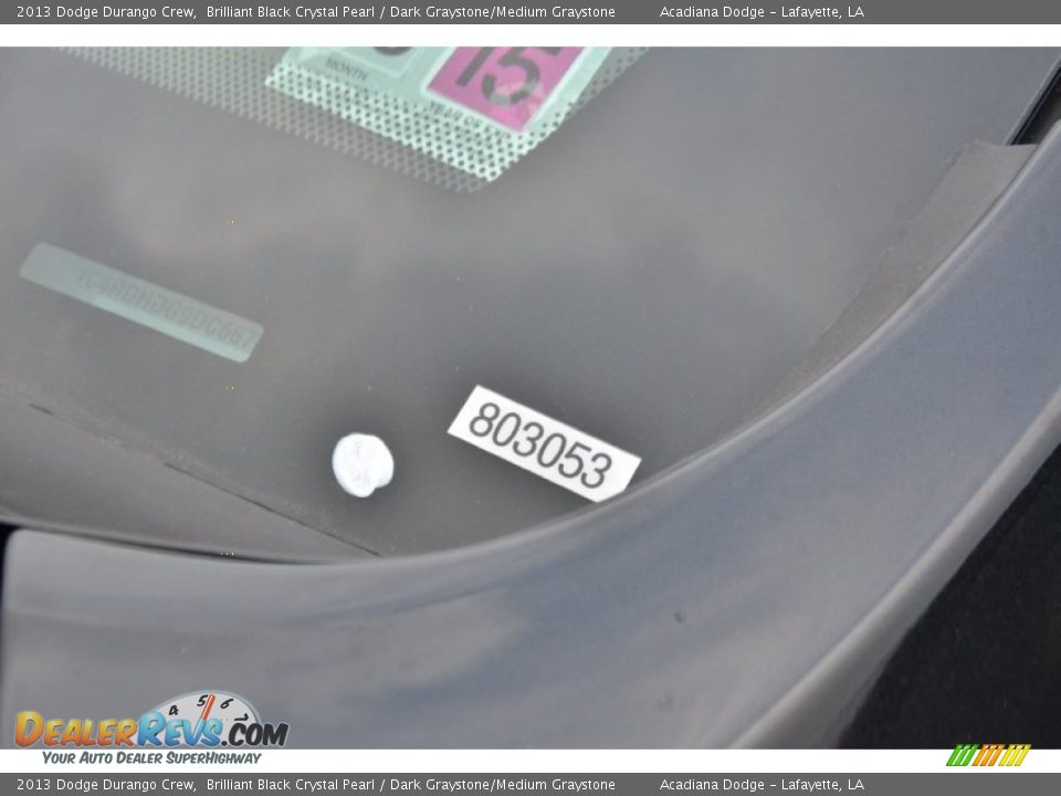 2013 Dodge Durango Crew Brilliant Black Crystal Pearl / Dark Graystone/Medium Graystone Photo #7